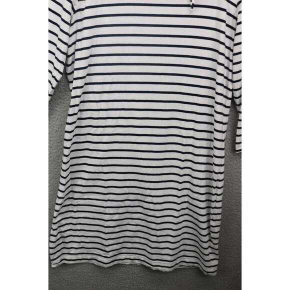 Coolibar-UPF 50+ 3/4 Sleeve Striped Nautical Dress-Medium-Preppy - Picture 2 of 12